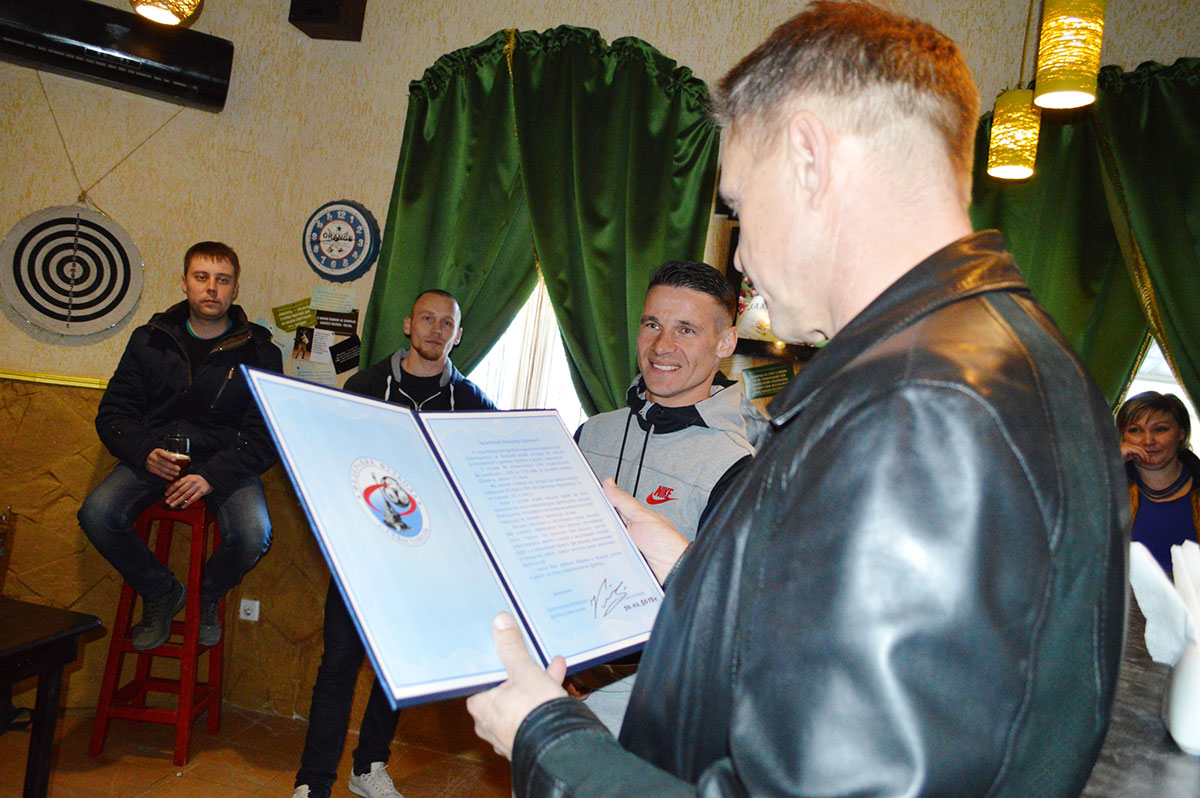 Александру Жабокрицкому вручена благодарность от имени Федерации футбола Севастополя