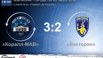 Чемпионат города по футболу 2019. «Коралл-МАВ» – «Виктория» – 3:2. Протокольные данные Чемпионат города по футболу 2019. «Коралл-МАВ» – «Виктория» – 3:2. Протокольные данные
